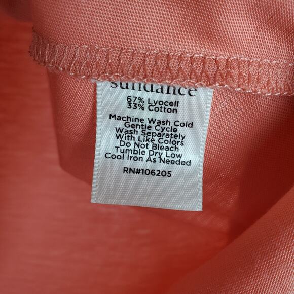 Sundance Everyday Essence Smocked Mock Neck Top Size M Sleeveless Cotton Lyocell - Picture 8 of 11